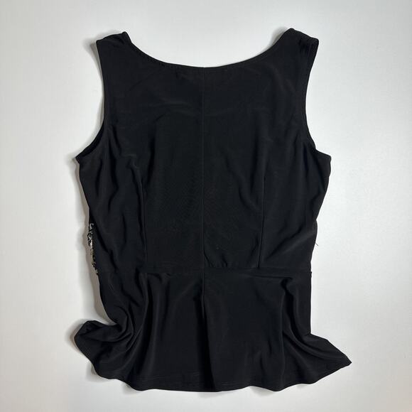 Perceptions Petite Y2K Black Zebra Python Animal Print Cami Tank Top Size 6P - Picture 2 of 6